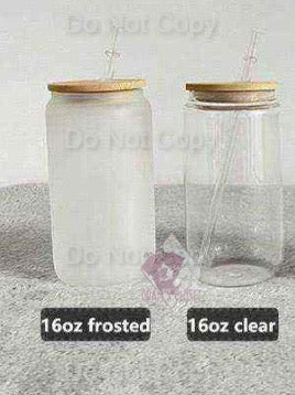 16oz Sublimation Clear Glass Can Blank – Twiddys Blanks and Digital Designs