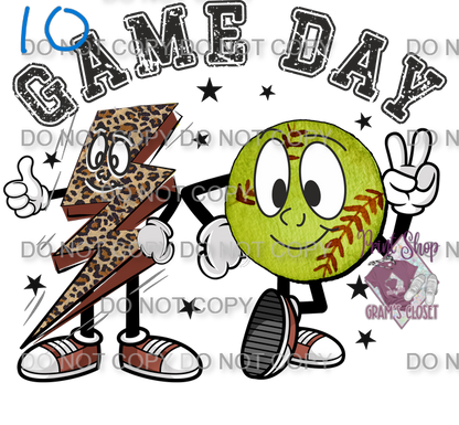 Softball Designs DTF Transfer – Hot Peel for Durable Apparel