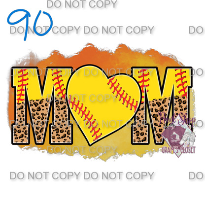 Softball Designs DTF Transfer – Hot Peel for Durable Apparel