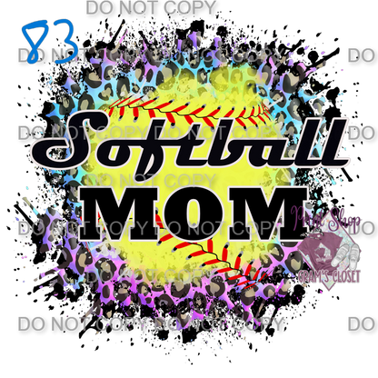 Softball Designs DTF Transfer – Hot Peel for Durable Apparel