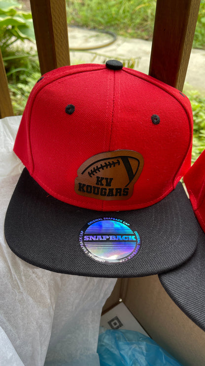 Custom Snap Backs with Leather Patch